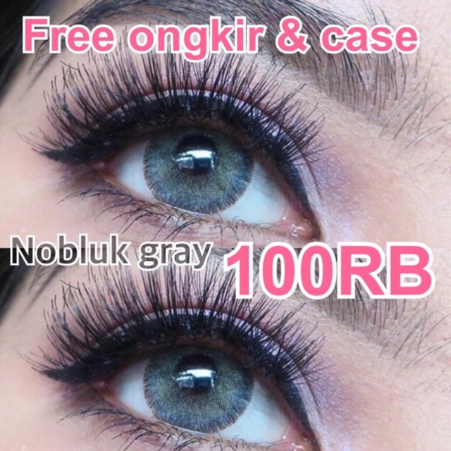 Nobluk &amp; mini nobluk gray brown blue violet green pink softlens