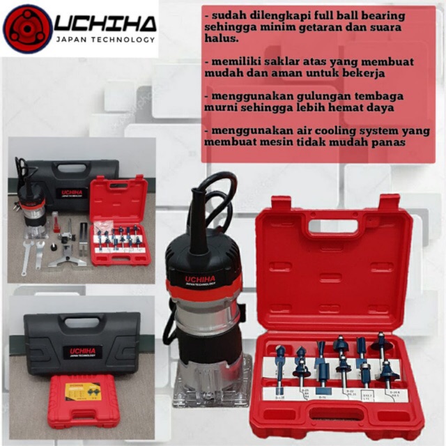 Meson Profil Router Trimmer Mesin Ukir Kayu 6mm UCHIHA