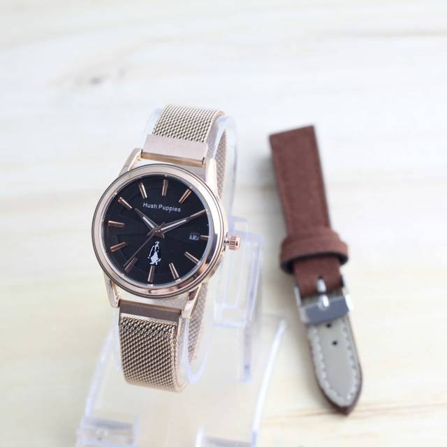 CEWEK STAINLESS TAHAN AIR BERKUALITAS TERLARIS//   JAM TANGAN WANITA HUSH PUPPIES RANTAI MAGNET