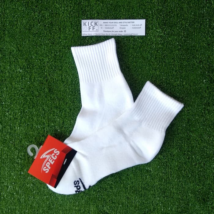 KAOS KAKI SEKOLAH/ KAOS KAKI OLAHRAGA SPECS SCHOOL SOCKS S - WHITE