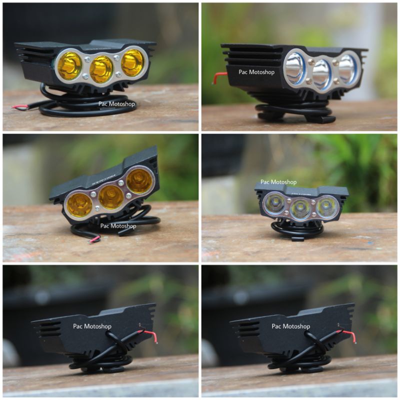 Lampu Motor || Lampu Owl 3 Mata || Lampu Tembak || Putih & Kuning