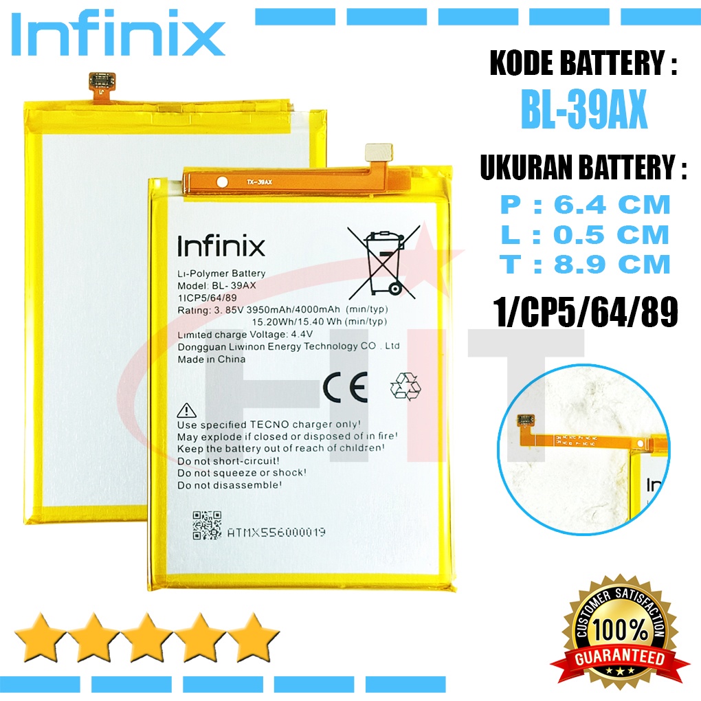 Baterai Battery INFINIX HOT 4 / HOT 4PRO / HOT 4MAX , HOT 4Lite