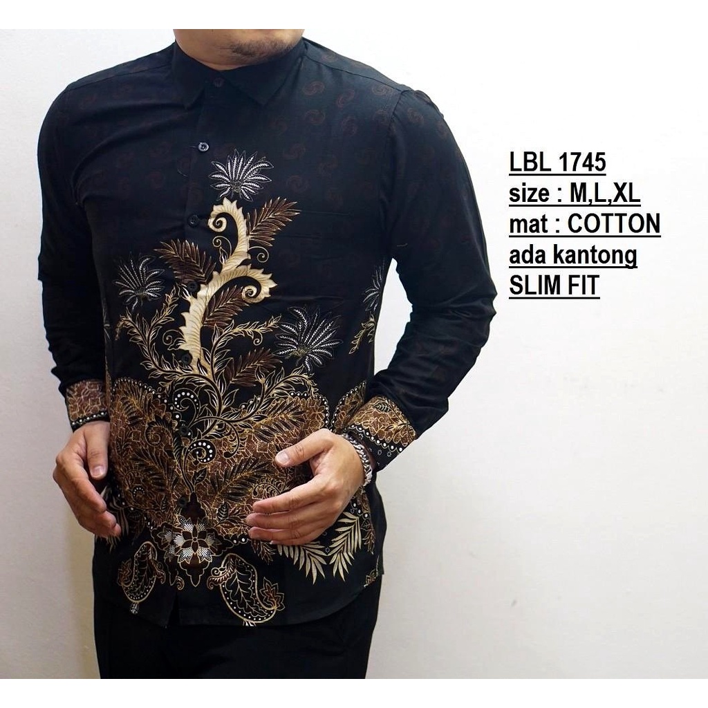 KEMEJA BATIK PRIA SLIM FIT BAJU BATIK PRIA SLIM FIT PREMIUM LBL1745