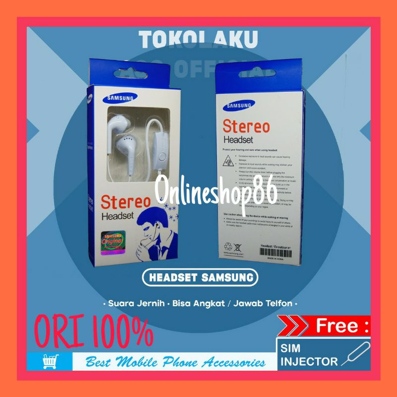 Headset Earphone Samsung A10S/A12/A20S/A21/A22/A30/A31 Original 100%