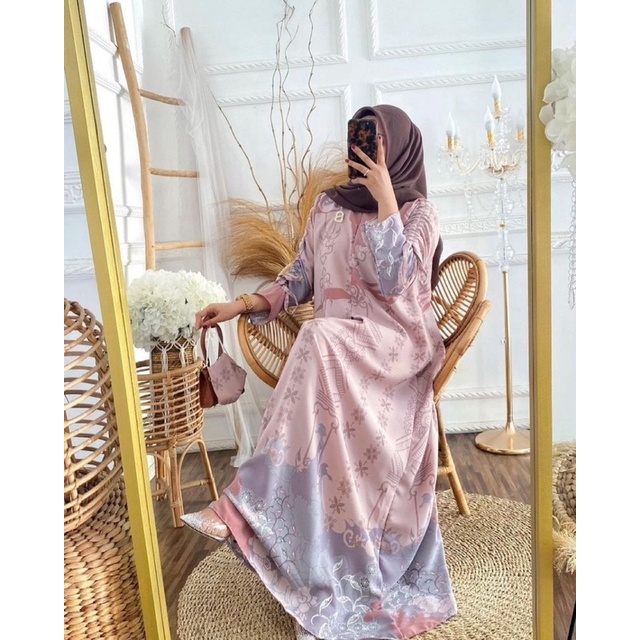 Gamis Maxmara Prada Crepe Safira Serut Mewah M/L/XL/XXL/JUMBO Premium Gamis Kondangan Terbaru