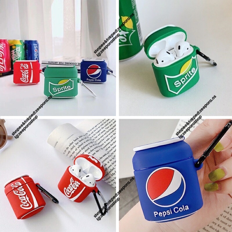 case airpods simple drinks sprite coke pepsi softcase minuman cola