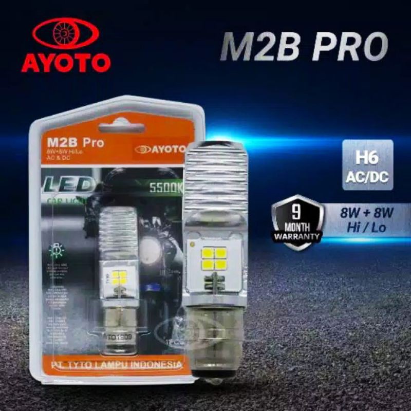 Lampu motor led motor bebek/matic AYOTO M2B PRO ac dc HI/LO