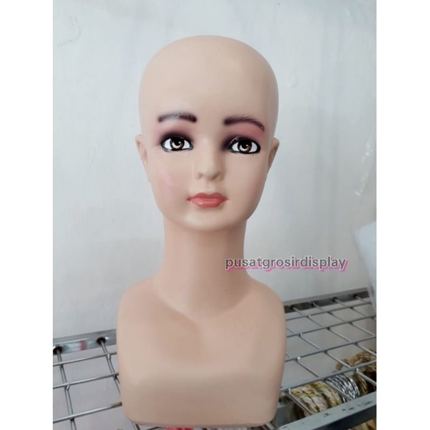 patung manekin kepala anak display jilbab hijab kerudung