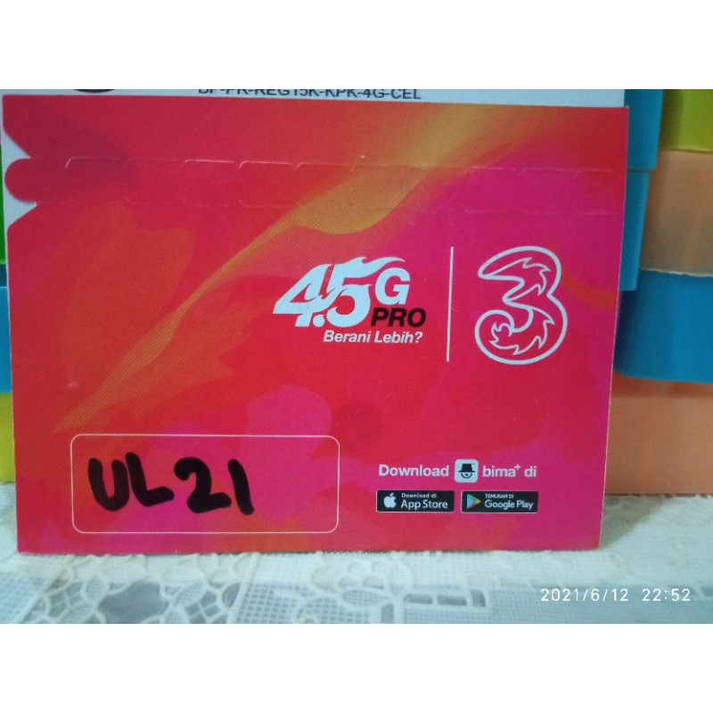 kartu perdana Tri Happy unlimited 21 GB
