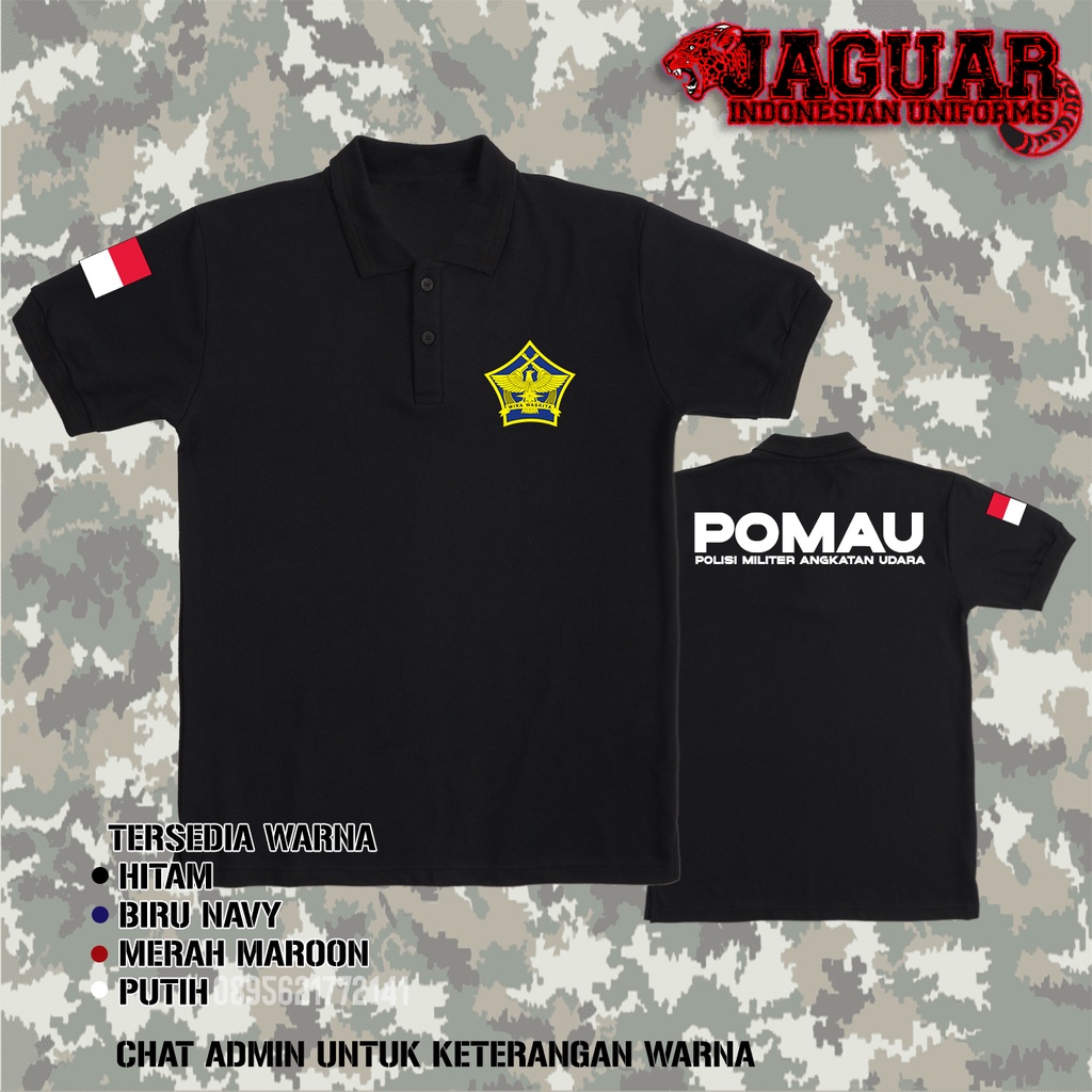 Kaos Polo POMAU polisi militer angkatan udara - jaguar