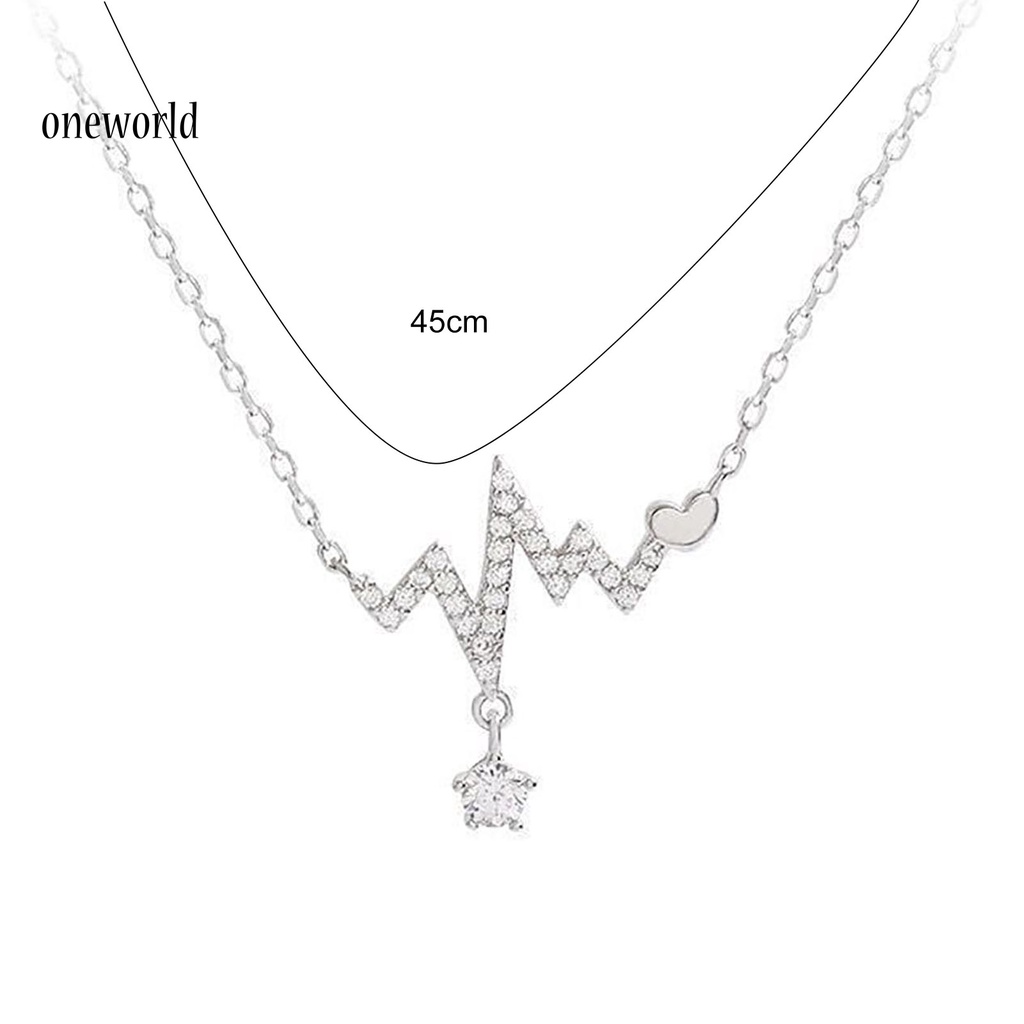 |Onwo Dress Mini Lengan Pendek Untuk Wanita| Kalung Wanita Dengan Liontin Bentuk Hati Bahan Alloy Untuk Pesta