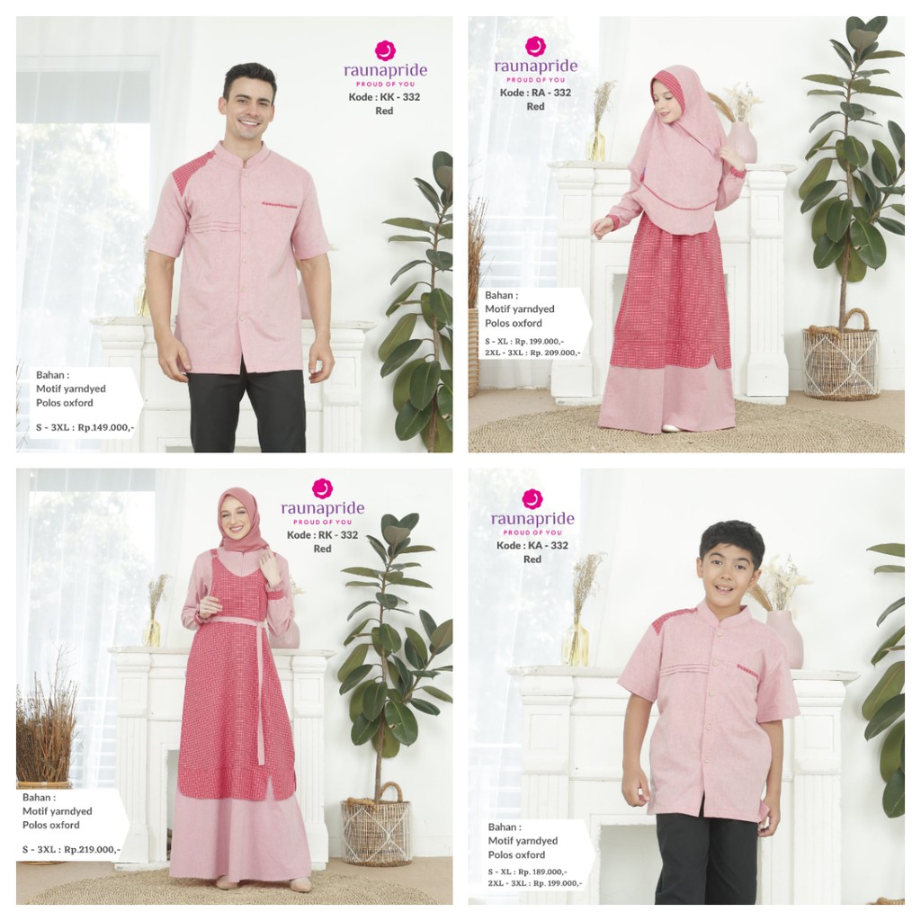 sarimbit keluarga 2021 rauna 332  RK 332 red terbaru original