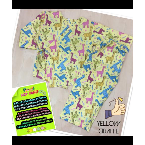 Piyama Baju Tidur Katun Kimono Couple Anak Usia 1 - 6 Tahun N11 Premium