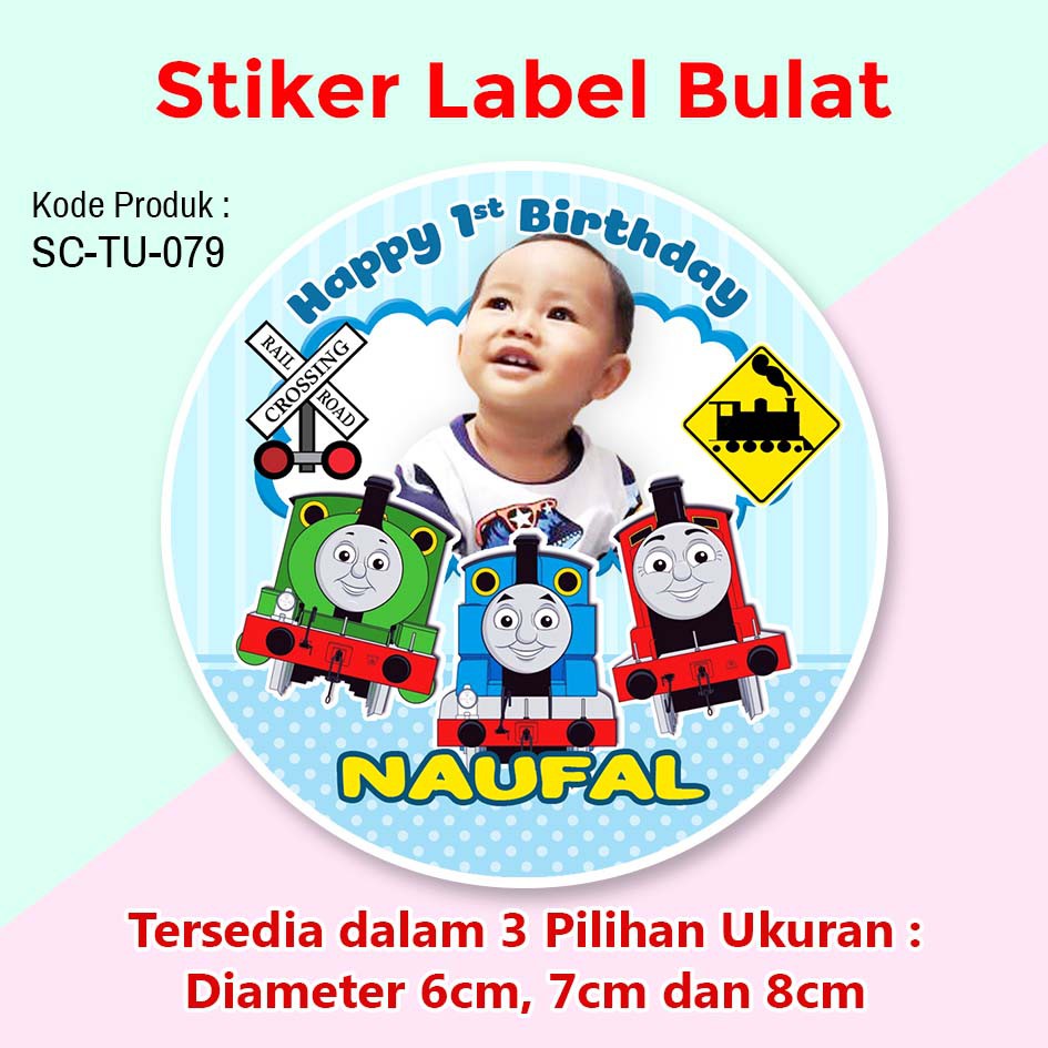 Stiker Label Ulang Tahun Anak Tumpeng Mini Souvenir Thomas And Friends Shopee Indonesia