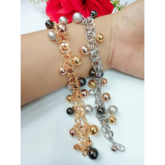 Xuping Gelang Tangan Anggur Dua Rantai Shopee Indonesia
