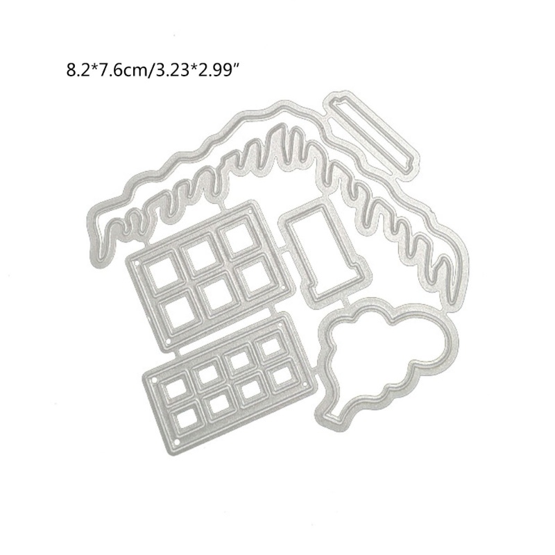 Cetakan Stensil Cutting Dies Motif Rumah Natal Bahan Metal Untuk Scrapbook Craft Diy