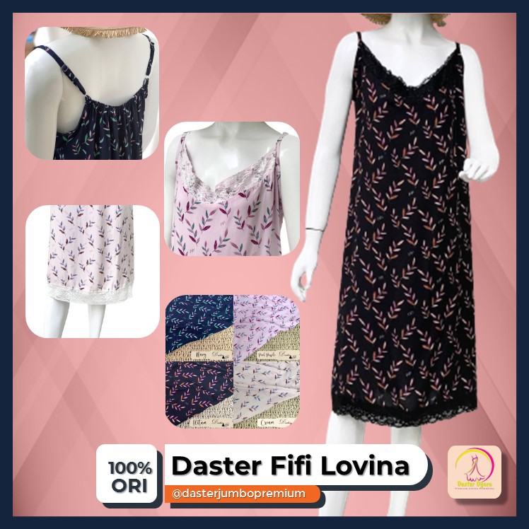 Daster Jumbo Katun Busu Fifi Lovina Baju Tidur Seksi Pendek motif gaun renda nightdress Premium