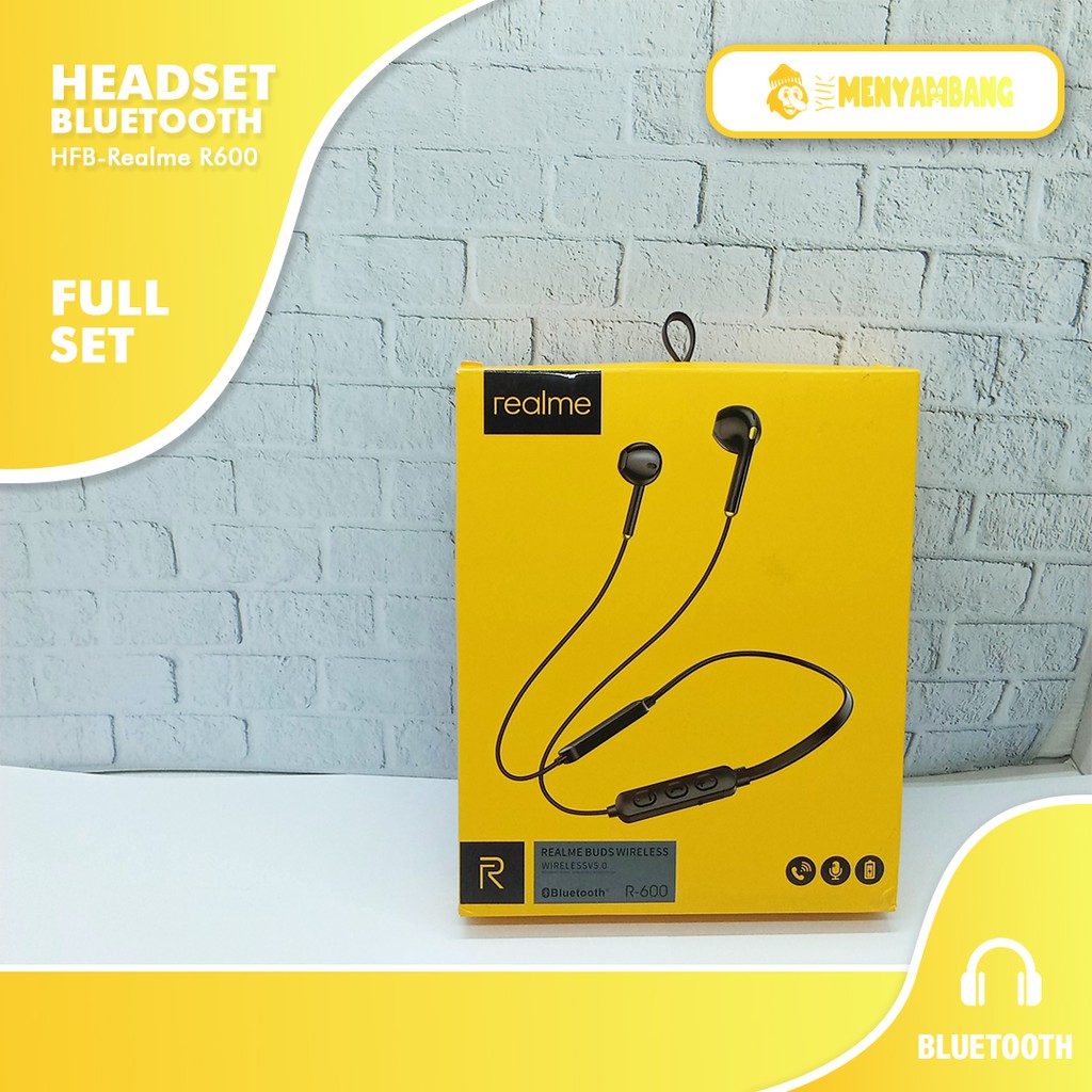 41782 | HFB-Realme R600 | Headset Realme Buds Wireless R600 V5.0 Stereo Earphone Bluetooth