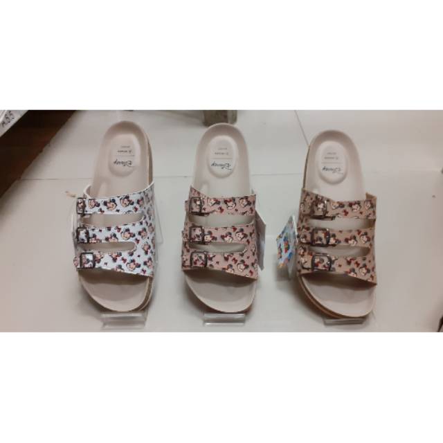 Sandal Nevada Slop Disney Mickey And Minnie Wanita Original