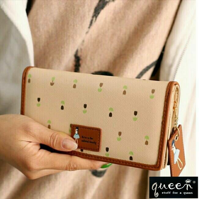 Dompet Wanita / Dompet Panjang / Dompet Lucu motif tulip