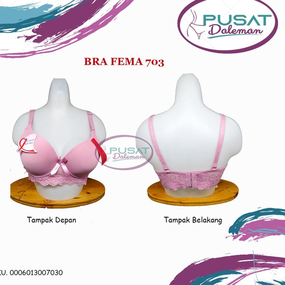 HMH BH BRA Fema Wanita Premium Renda Brokat Sexy Busa Kawat IMPORT 016/703 ☏☋ Baru