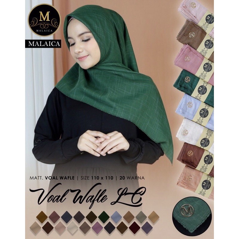 hijab segiempat voal miracle lc by malaica