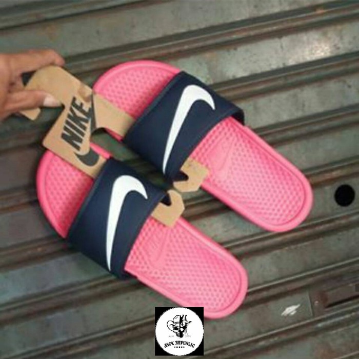 SANDAL SLIP ON NIKE PINK NAVY GRADE ORI VIETNAM