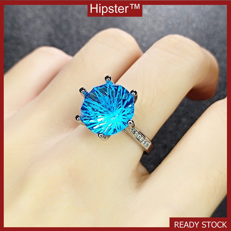 New Hot Sale Trendy Exquisite Inlaid Sapphire Ring