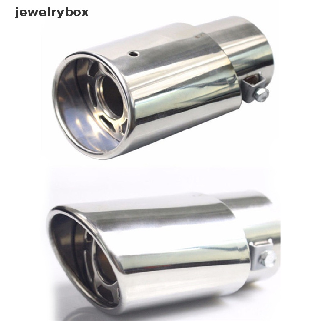 (Box) Muffler Knalpot Mobil Universal Bentuk Bulat Bahan Stainless Steel