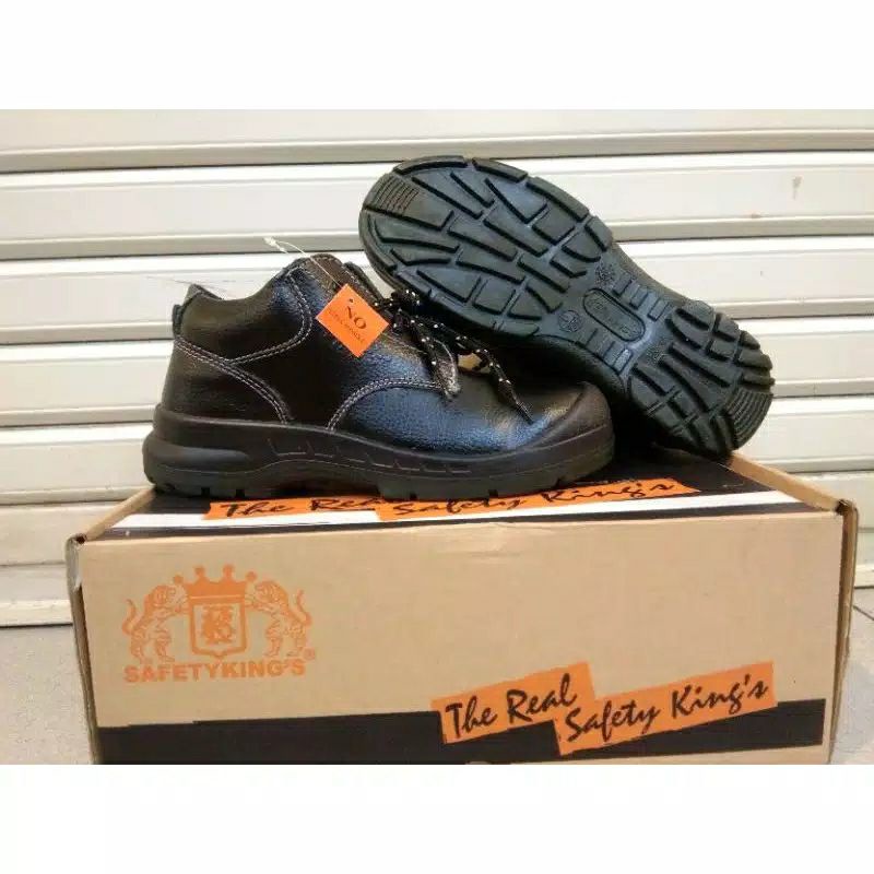 Sepatu Safety KINGS KWS 701X /Sepatu Kerja Sefty Pria Kulit Asli Ujung Besi