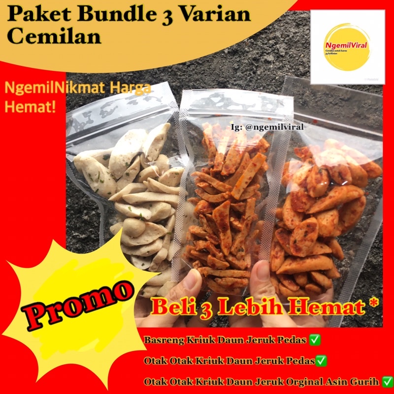 

BUNDLING CECMILAN Otak Otak Basreng daun jeruk