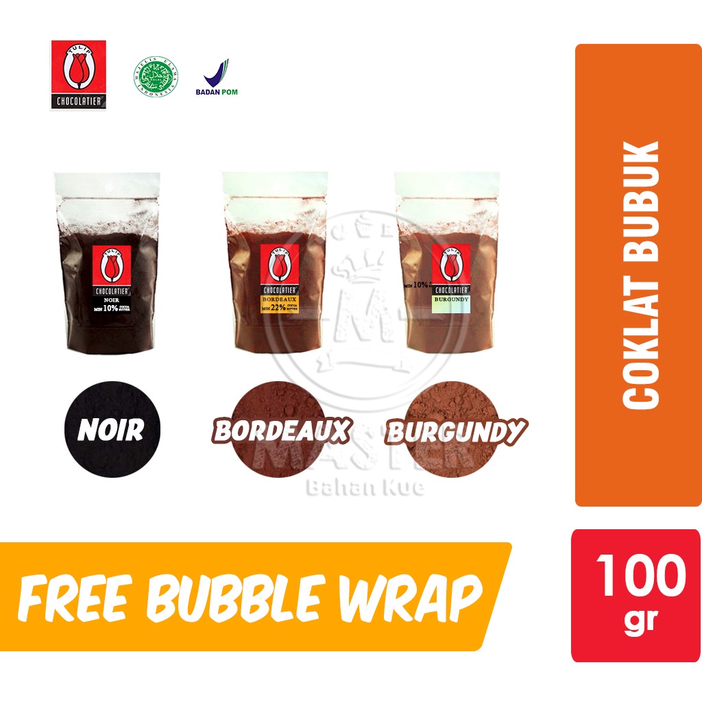 

Coklat Bubuk Tulip Bordeaux / Burgundy / Noir Cocoa Powder [100 gr]