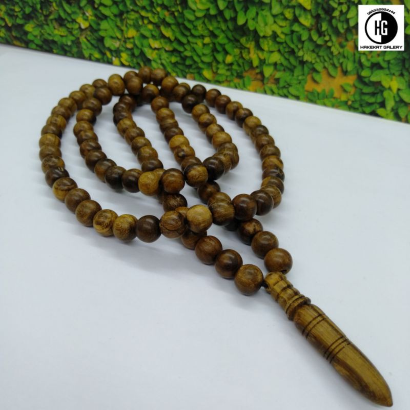kalung tasbih kayu gaharu wangi D306