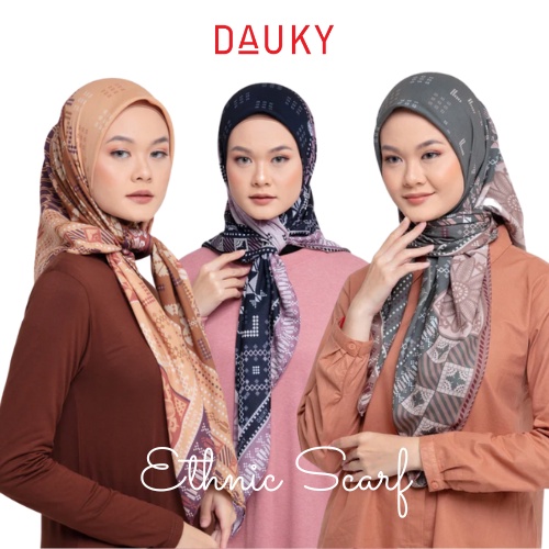DAUKY Ethnic Scarf - Hijab Segi Empat DAUKY - Jilbab - Scarf Motif DAUKY