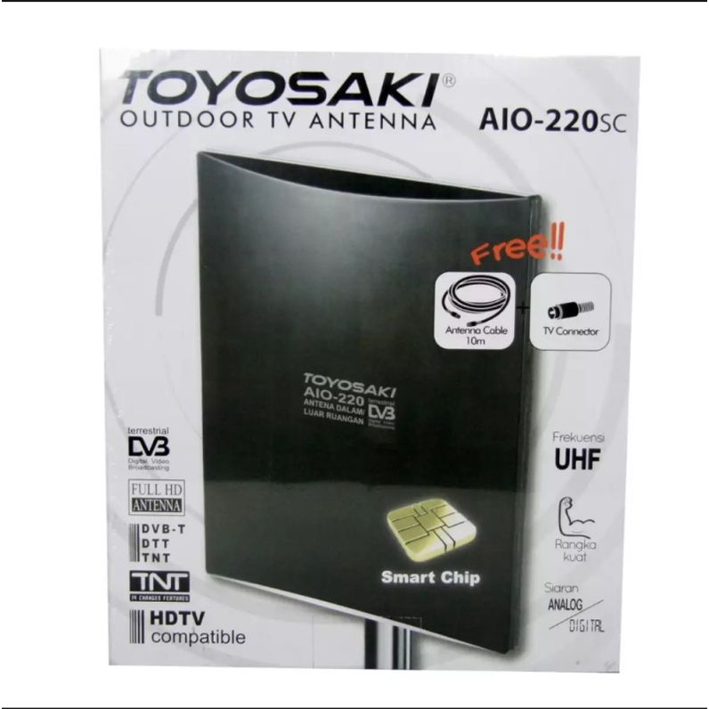 Antena TV Digital/Analog Toyosaki AIO 220 Indoor/Outdoor