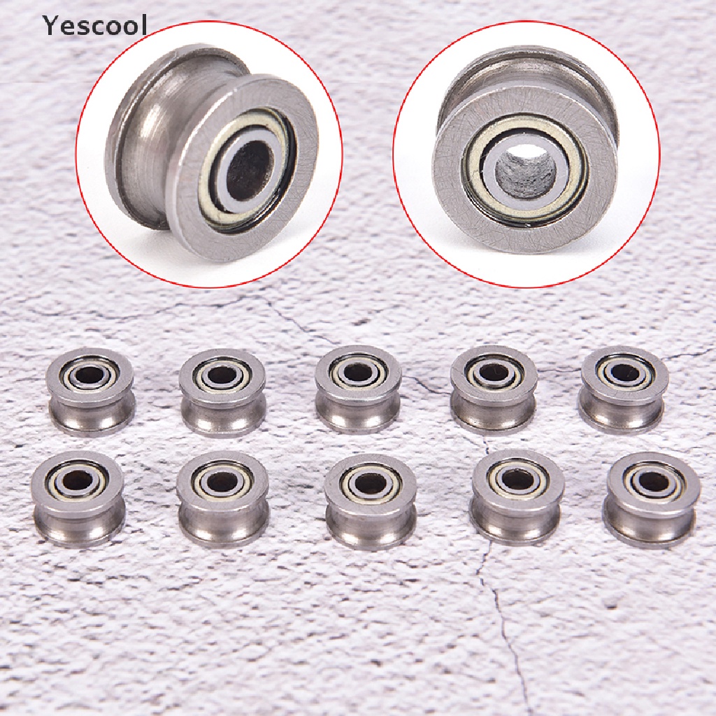 Yescool 10pcs U624ZZ bearing Bentuk U Ukuran 4x13 X 7mm Untuk Rel linear