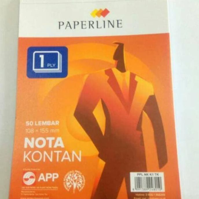 

Buku Bon Nota Kontan 1 ply / Rangkap 1 Kecil Paperline PPL (10 buku) CUCI GUDANG