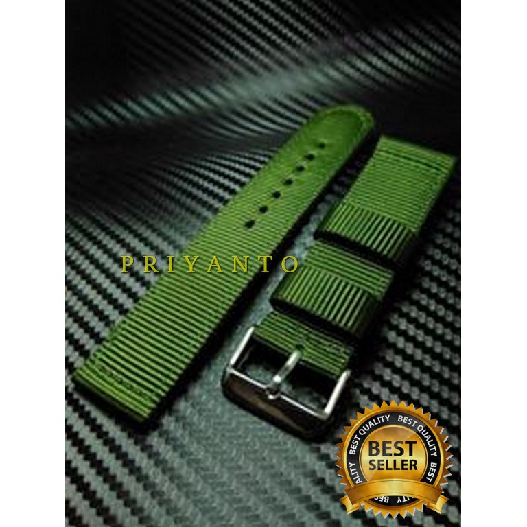 STRAP TALI JAM TANGAN CANVAS KANVAS SEIKO ORIGINAL 20MM 22MM 24MM HIJAU