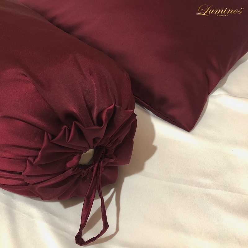 Sarung Bantal Cinta & KING KOIL SIZE - Satin Pillowcase / Bolstercase (Sarung Bantal / Guling) by Lu