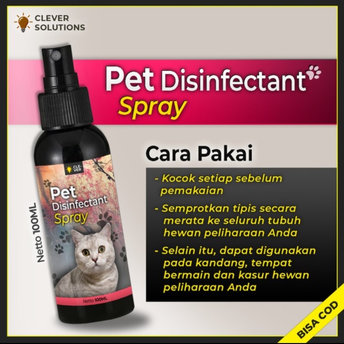 Disinfektan Kucing PET DISINFECTANT SPRAY Free Alcohol 100 ML