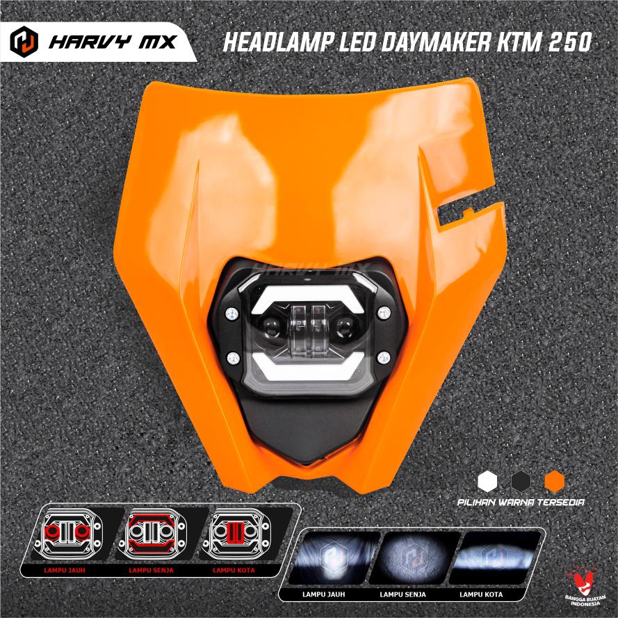 Reflektor Headlamp LED DAYMAKER HRV Lampu Depan LED CRF 150L KLX BIGFOOT DTRACKER NEW KTM 250