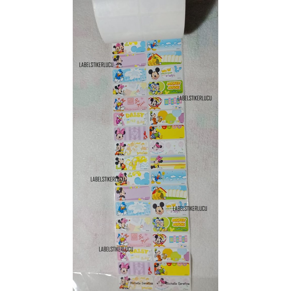 

Sticker Label Motif Mickey Mouse (isi 42pcs) variasi gambar