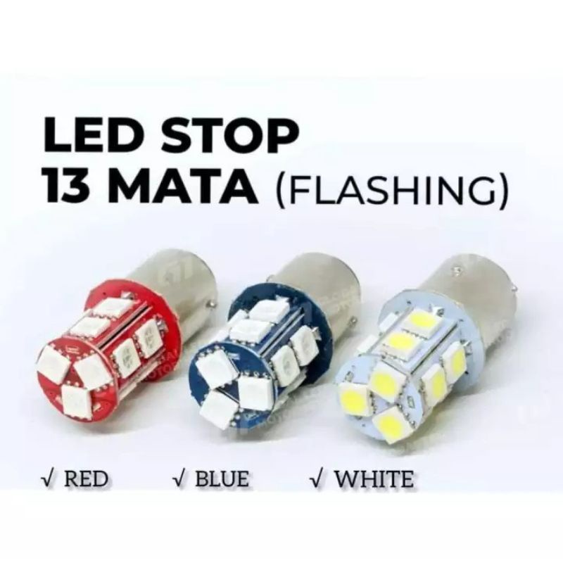 LAMPU BELAKANG LED 13MATA GEDIP DC 2 MOBIL MOTOR