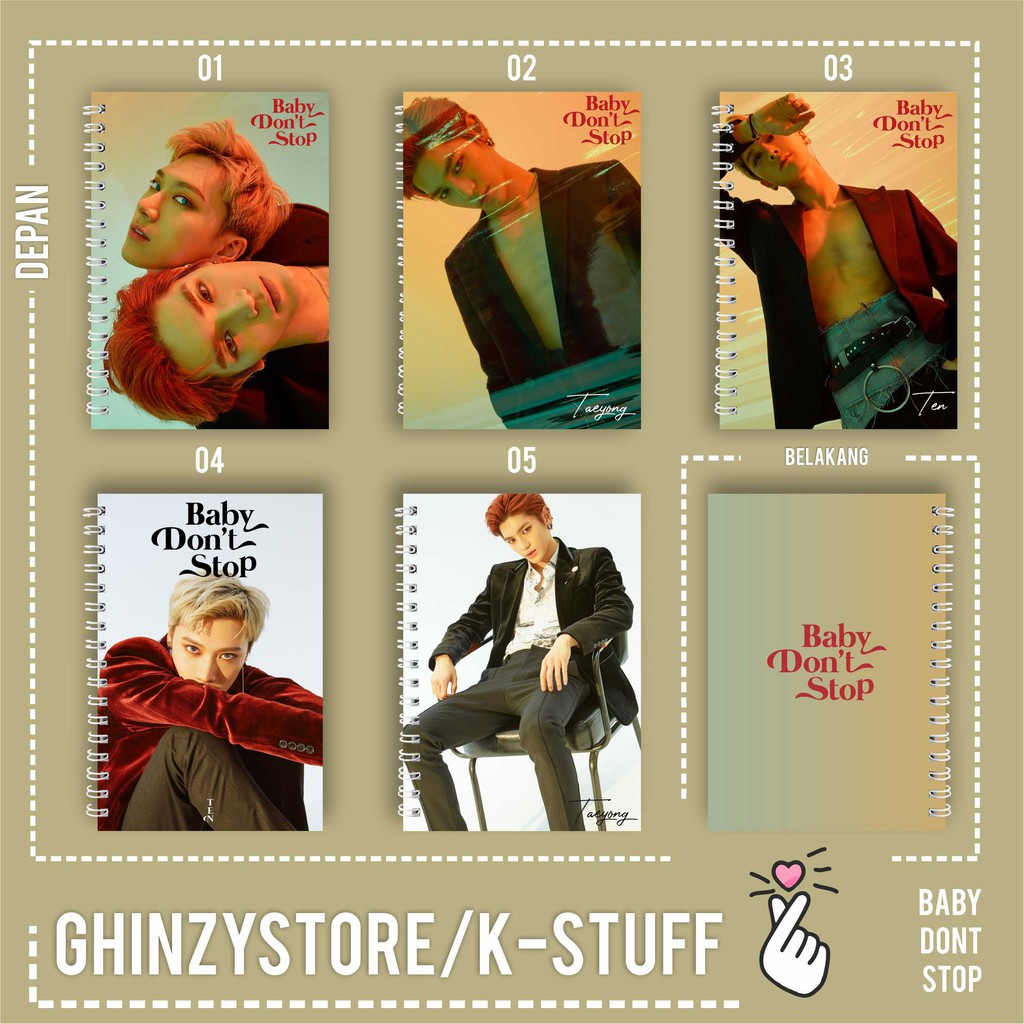 

Notebook A6 KPOP NCT Ten Taeyong Baby Dont Stop NCT U Kpop Merchandise