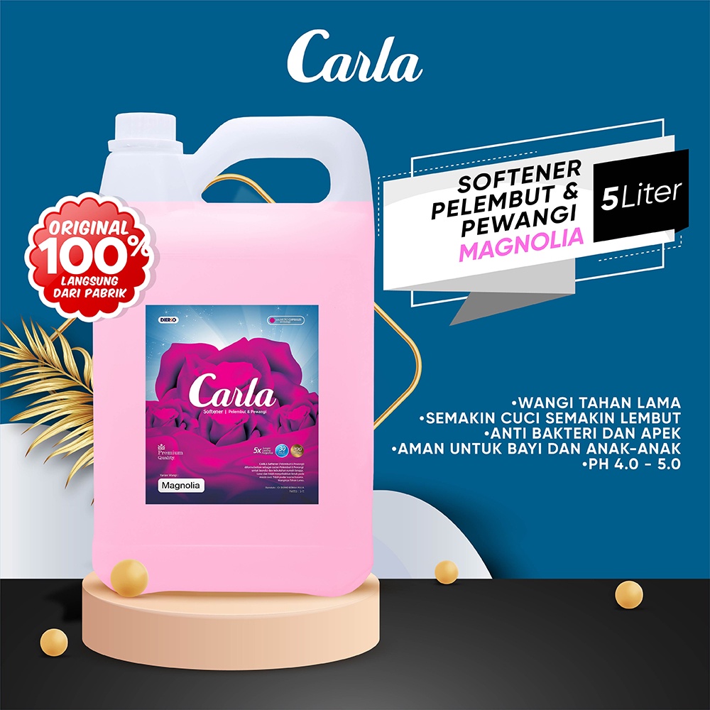 SOFTENER Pelembut dan Pewangi Pakaian PREMIUM CARLA 5 Liter