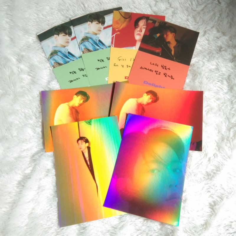 EXO BAEKHYUN DELIGHT ALBUM FOLDED POSTER, POSTCARD & MESSAGE CARD