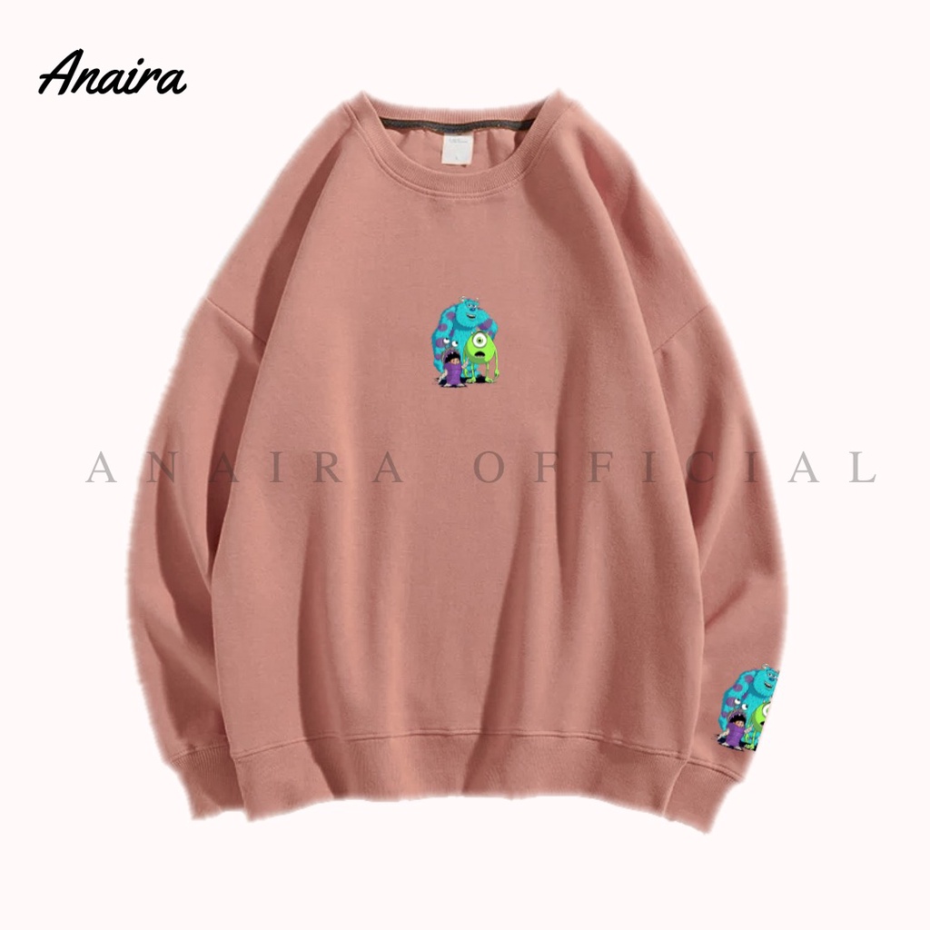 MONSTER INC SWEATER CREWNECK OVERSIZE WANITA ANAIRAOFFICIAL