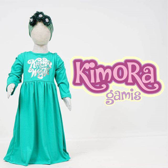 Gamis Anak Perempuan GAMIS KIMORA / GAMIS ANAK bahan kaos usia 2-4tahun