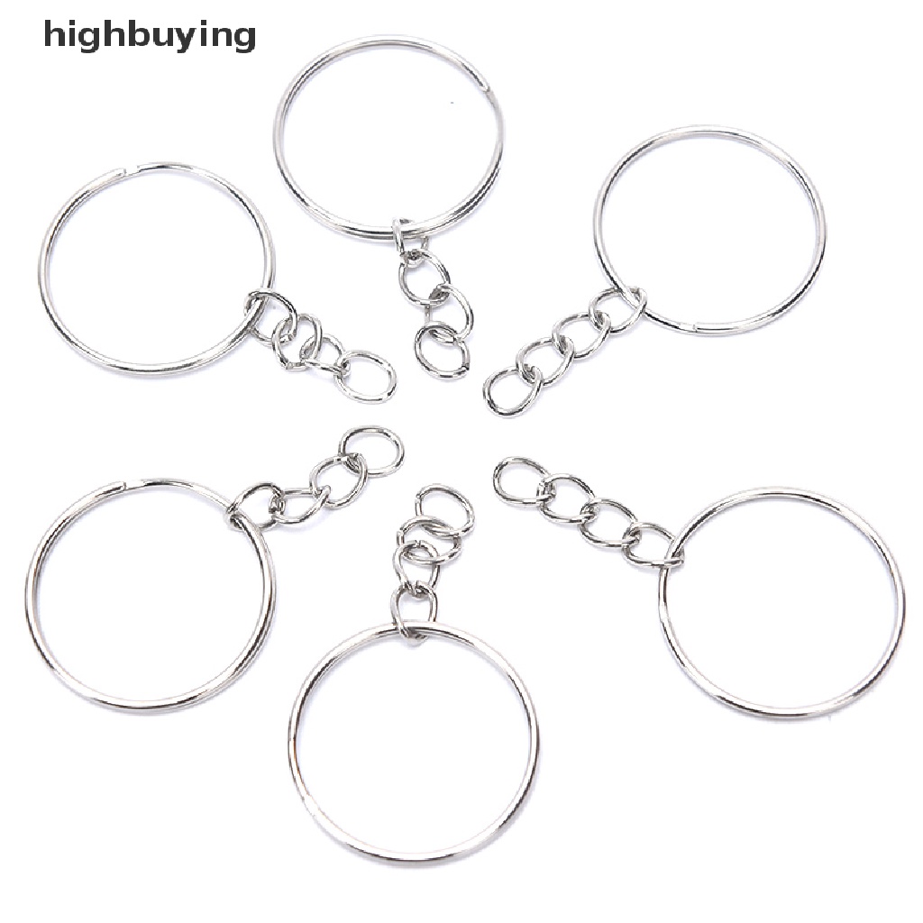 Hbid 150pcs Ring Gantungan Kunci DIY Dengan Mata Sekrup