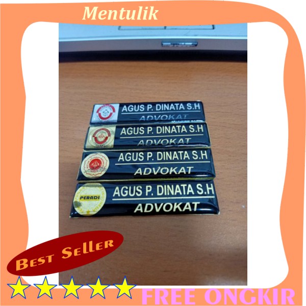 

TERMURAH Name Tag Papan Nama Dada PERADI IKADIN KAI Advokat Pengacara Magnet